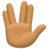 🖖🏽 vulcan salute: medium skin tone display on Facebook